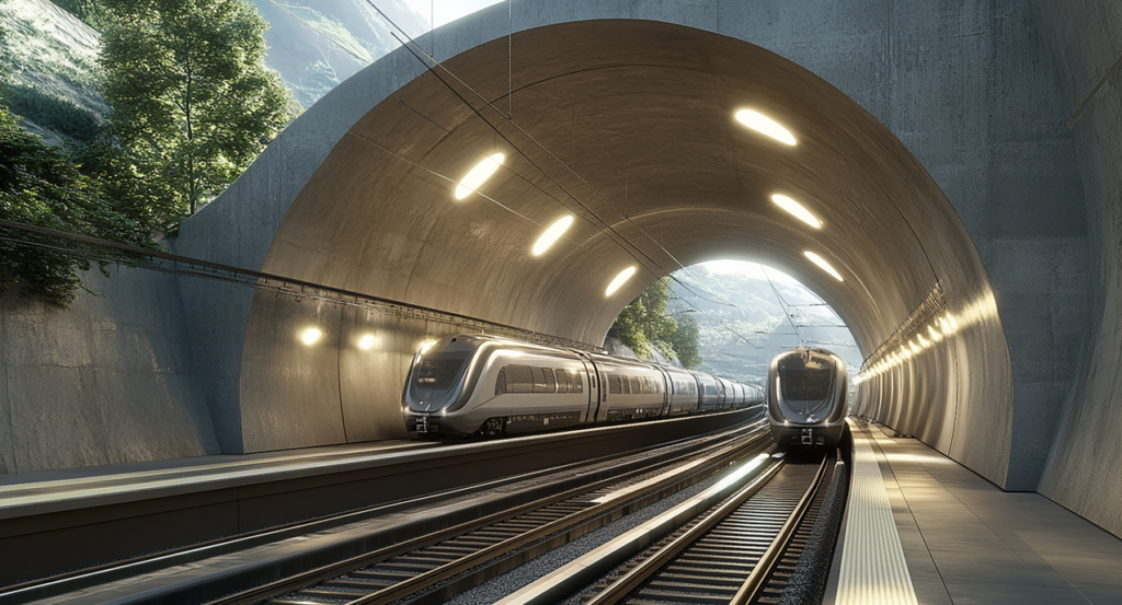 Túnel Ferroviario moderno IA